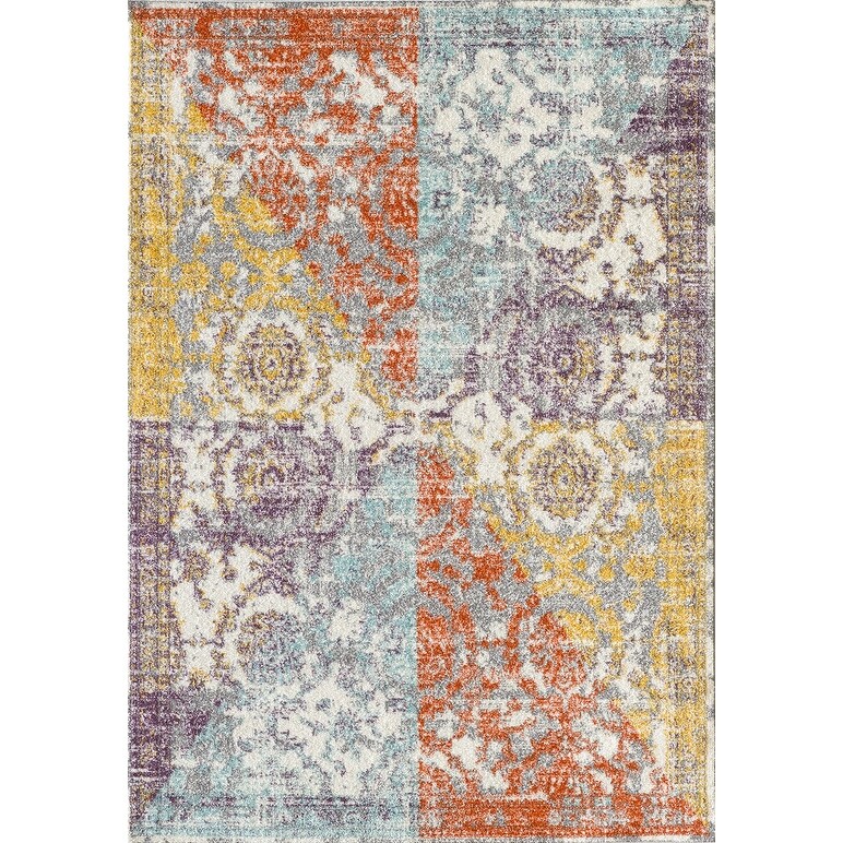 rug Neuf Patchwork Tapis de crème-blanche peau/patchwork 181 cm x 121 cm rug Neuf Patchwork Tapis de crème-blanche peau/patchwork 181 cm x 121 cm